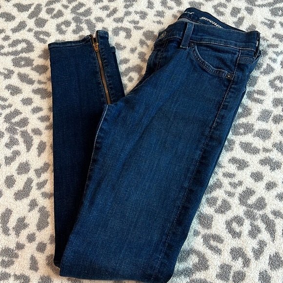 7 For All Mankind Gwenevere Ankle Zip Low Rise Skinny Jean-27 - Picture 2 of 12